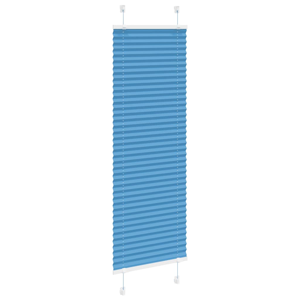 Pleated Blind Blue 40x100 cm Fabric Width 39.4 cm Polyester