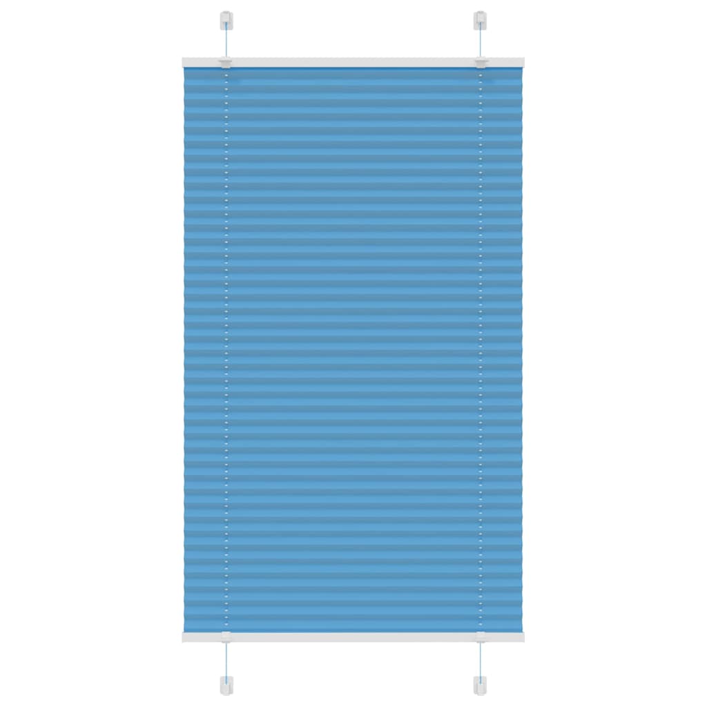 Pleated Blind Blue 70x100 cm Fabric Width 69.4 cm Polyester