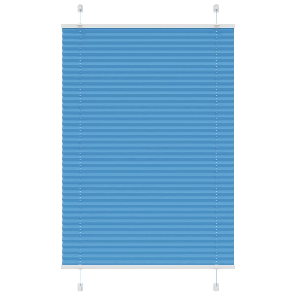 Pleated Blind Blue 85x100 cm Fabric Width 84.4 cm Polyester