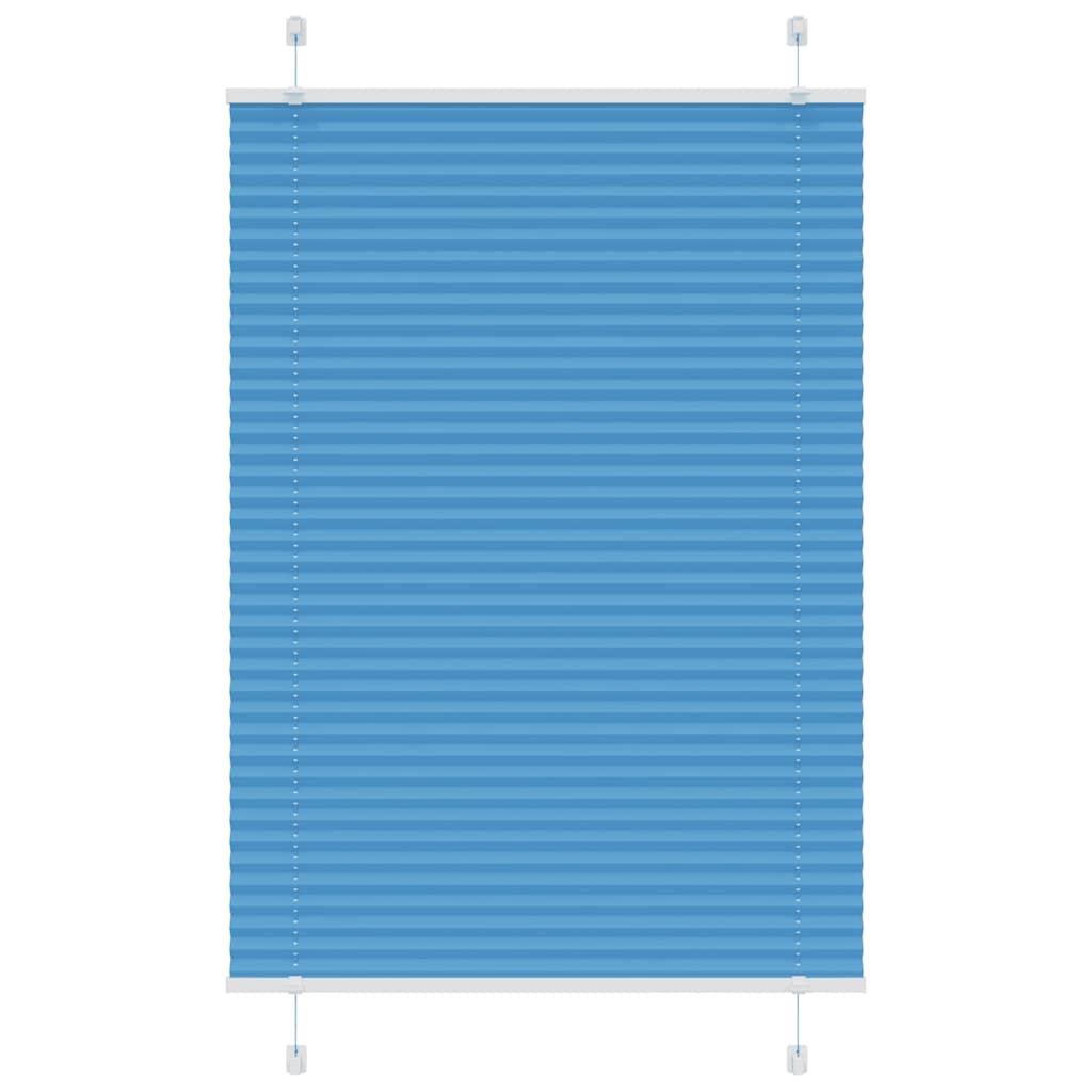 Pleated Blind Blue 90x100 cm Fabric Width 89.4 cm Polyester