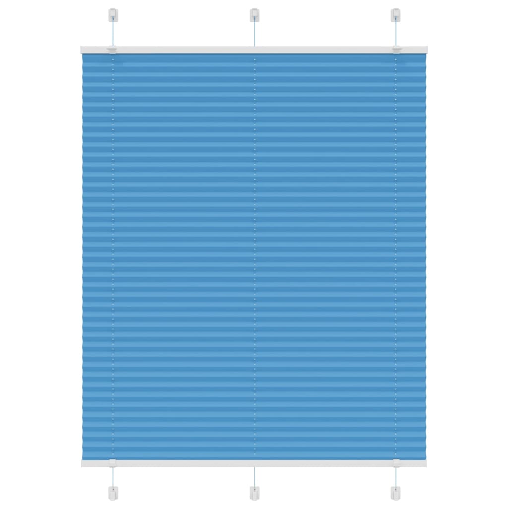 Pleated Blind Blue 110x100 cm Fabric Width 109.4 cm Polyester