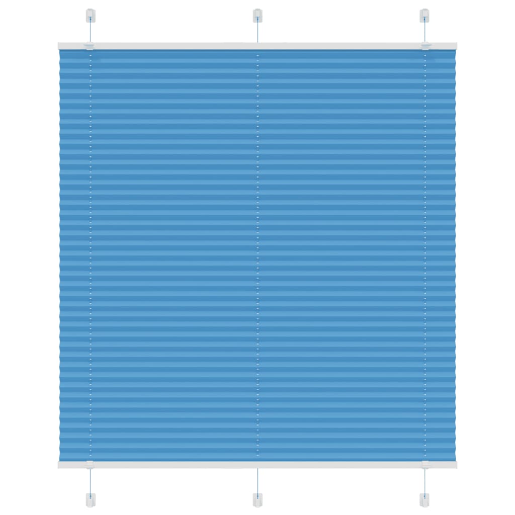 Pleated Blind Blue 120x100 cm Fabric Width 119.4 cm Polyester