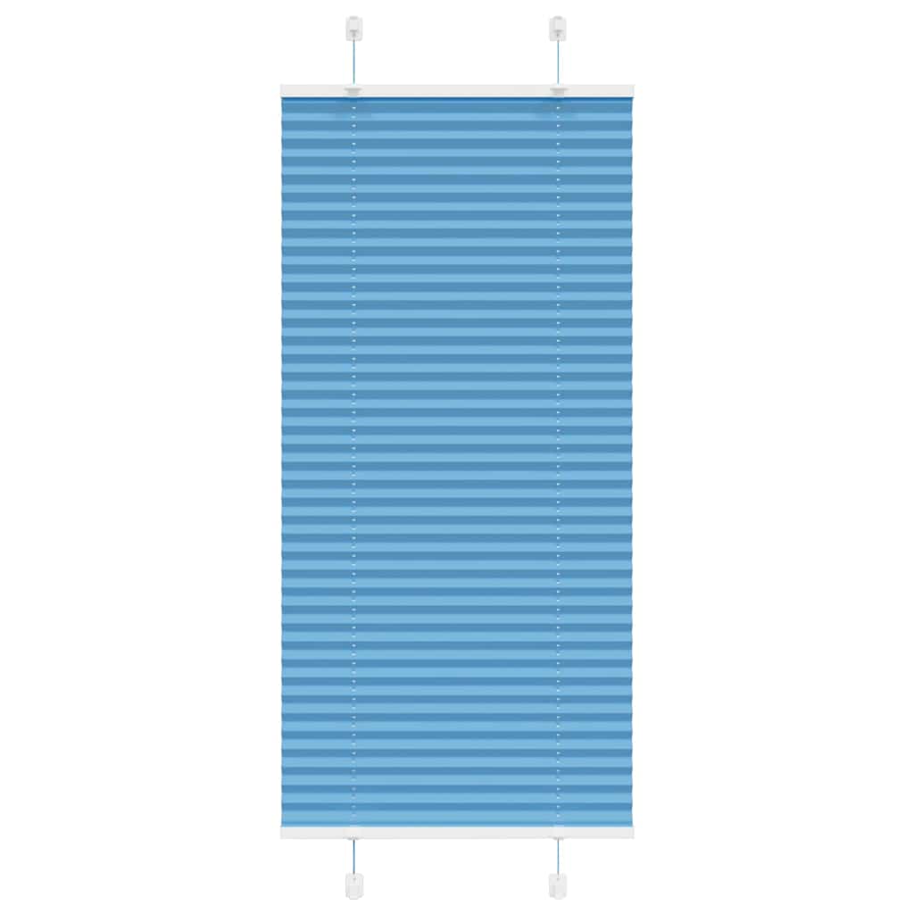 Pleated Blind Blue 65x150 cm Fabric Width 64.4 cm Polyester