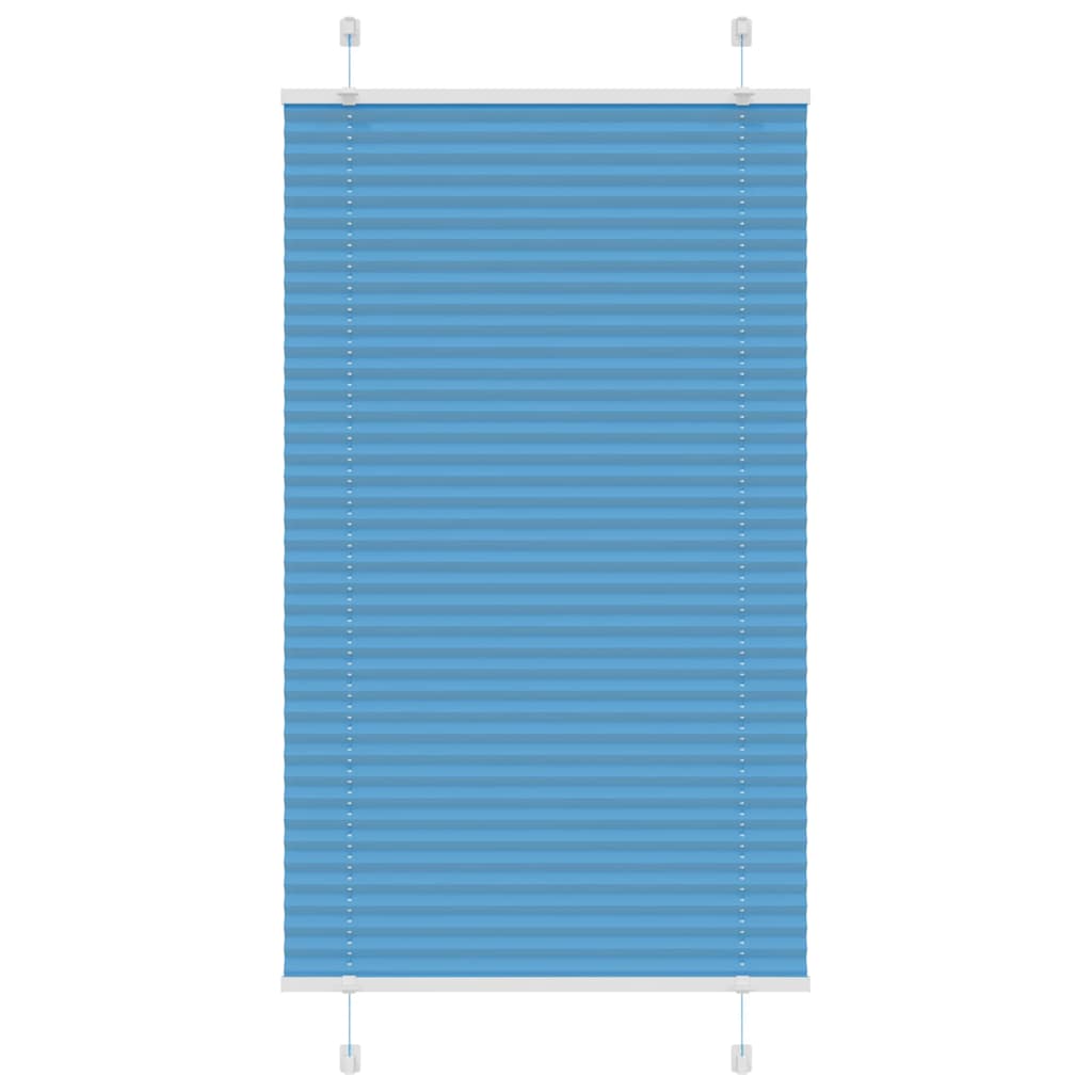 Pleated Blind Blue 70x150 cm Fabric Width 69.4 cm Polyester
