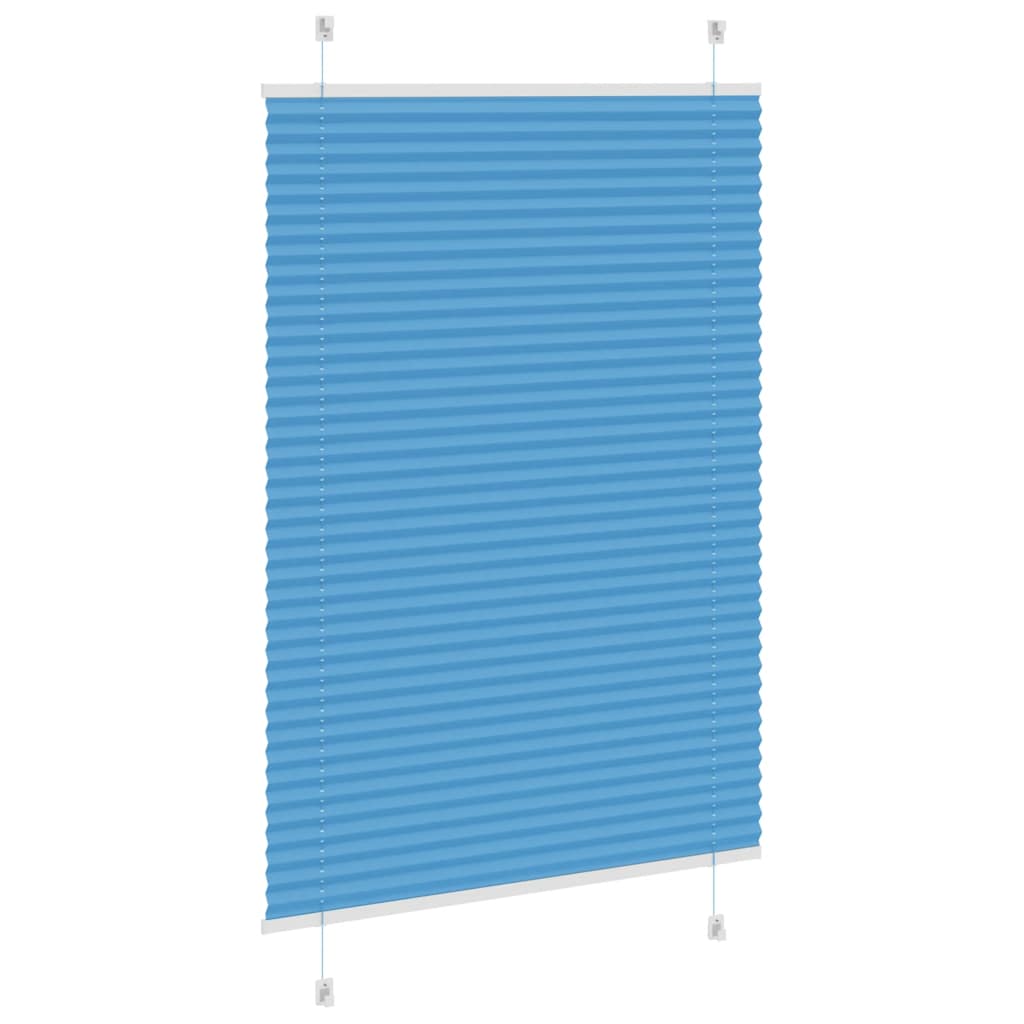 Pleated Blind Blue 100x150 cm Fabric Width 99.4 cm Polyester