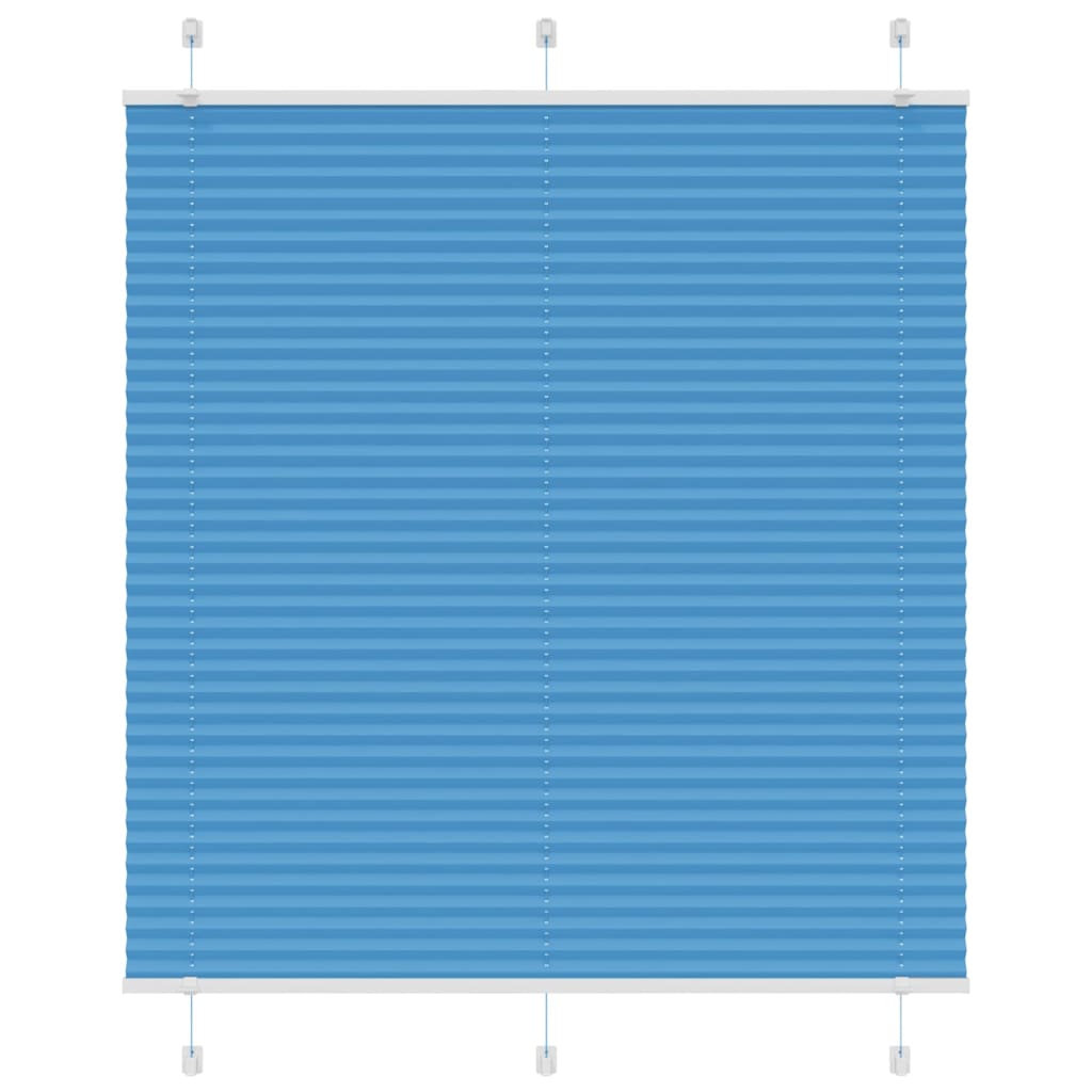 Pleated Blind Blue 120x150 cm Fabric Width 119.4 cm Polyester