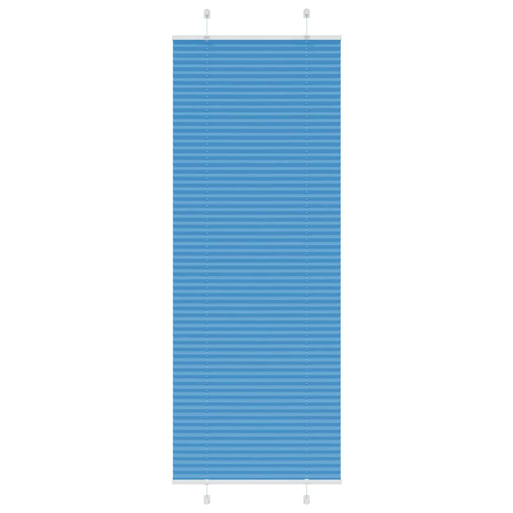 Pleated Blind Blue 70x200 cm Fabric Width 69.4 cm Polyester