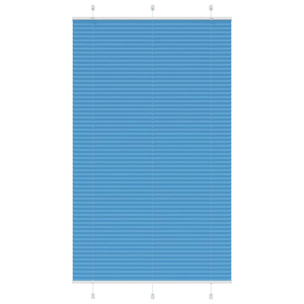 Pleated Blind Blue 120x200 cm Fabric Width 119.4 cm Polyester