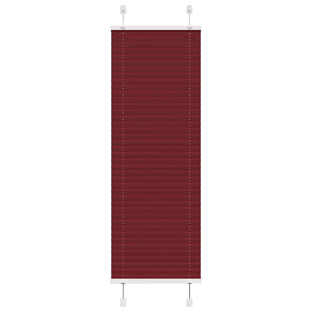 Pleated Blind Bordeaux Red 50x100 cm Fabric Width 49.4 cm Polyester