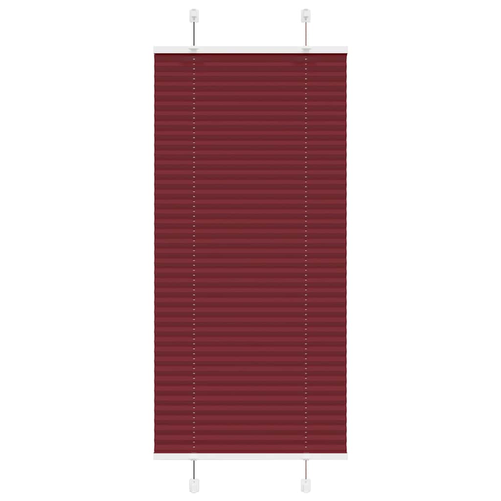 Pleated Blind Bordeaux Red 60x100 cm Fabric Width 59.4 cm Polyester