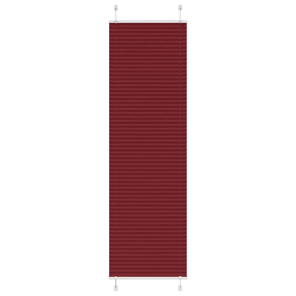 Pleated Blind Bordeaux Red 55x200 cm Fabric Width 54.4 cm Polyester