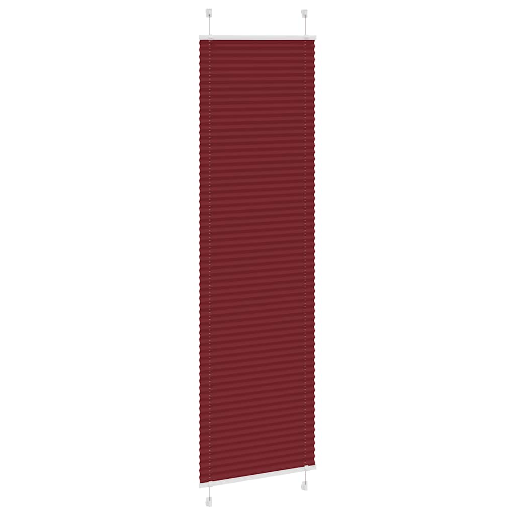 Pleated Blind Bordeaux Red 55x200 cm Fabric Width 54.4 cm Polyester