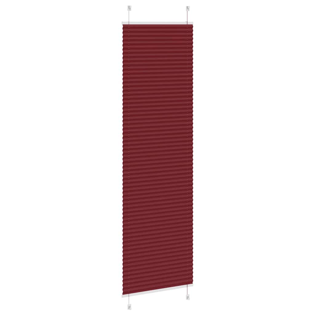 Pleated Blind Bordeaux Red 55x200 cm Fabric Width 54.4 cm Polyester