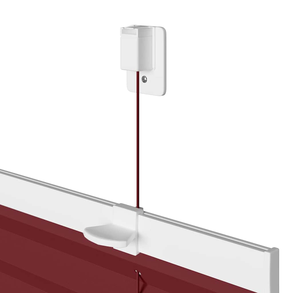 Pleated Blind Bordeaux Red 55x200 cm Fabric Width 54.4 cm Polyester