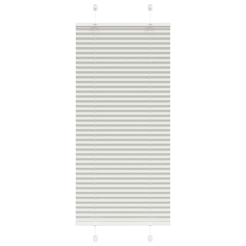 Pleated Blind Light Grey 60x100 cm Fabric Width 59.4 cm Polyester