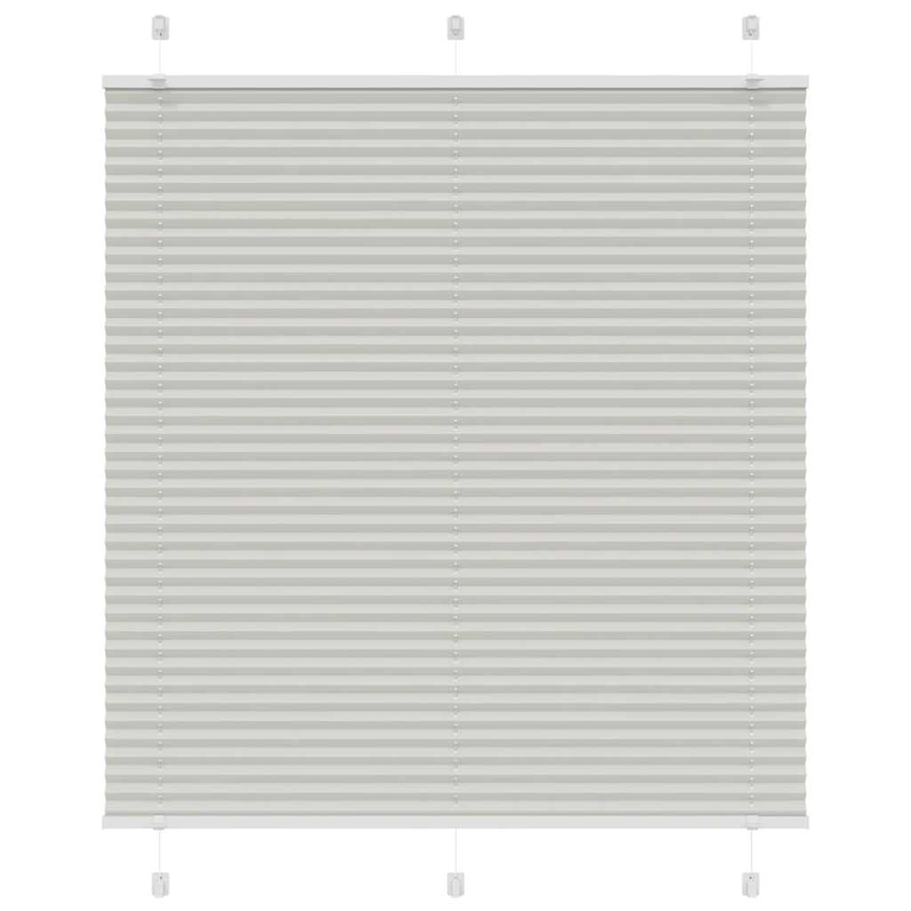 Pleated Blind Light Grey 120x100 cm Fabric Width 119.4 cm Polyester