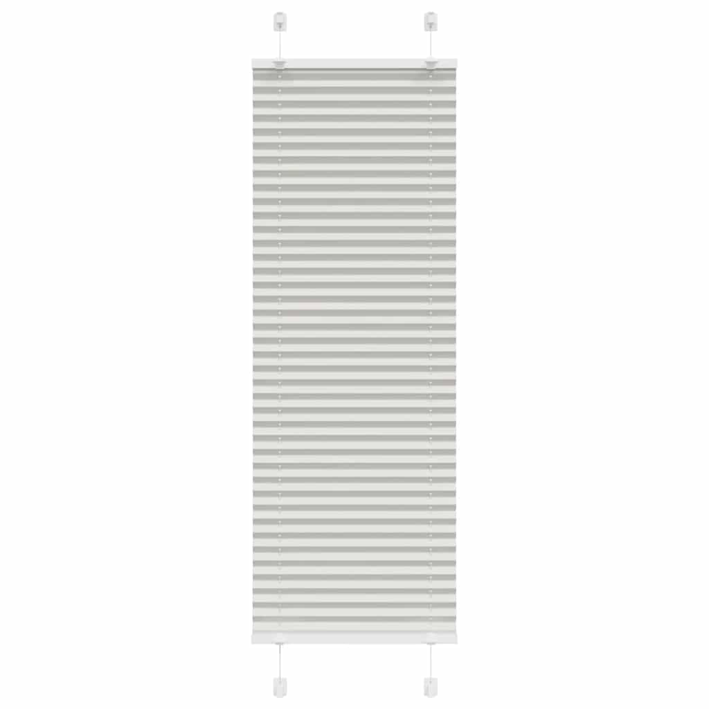 Pleated Blind Light Grey 40x150 cm Fabric Width 39.4 cm Polyester