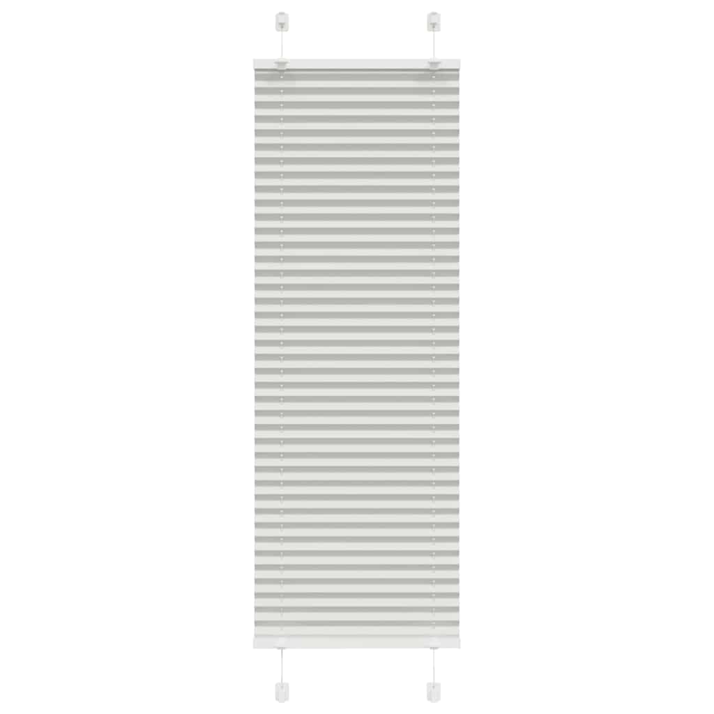 Pleated Blind Light Grey 50x150 cm Fabric Width 49.4 cm Polyester