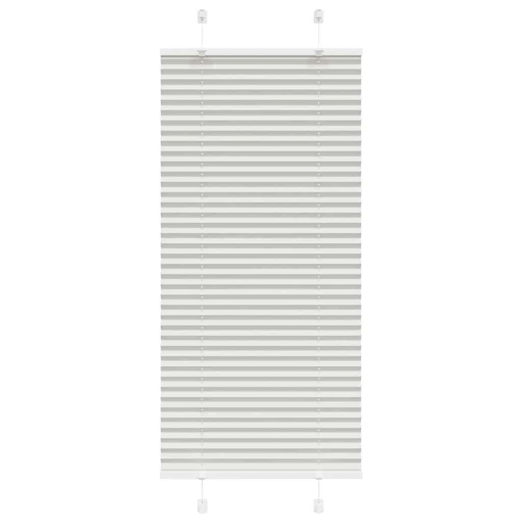 Pleated Blind Light Grey 65x150 cm Fabric Width 64.4 cm Polyester