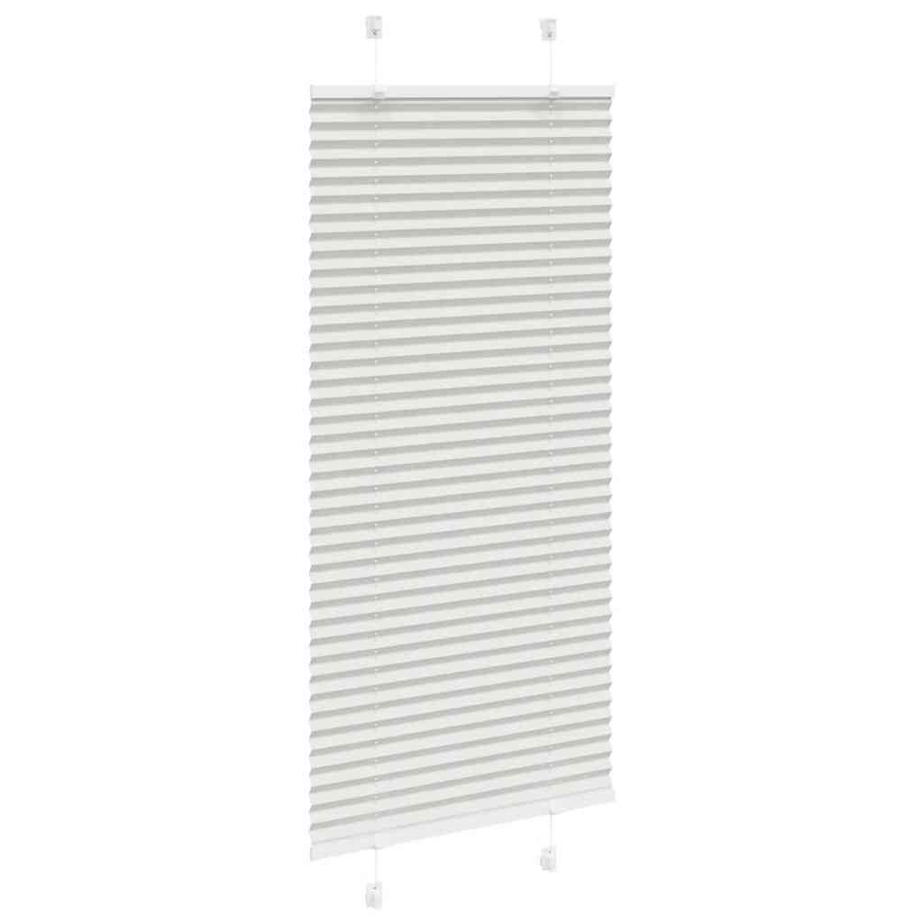 Pleated Blind Light Grey 65x150 cm Fabric Width 64.4 cm Polyester