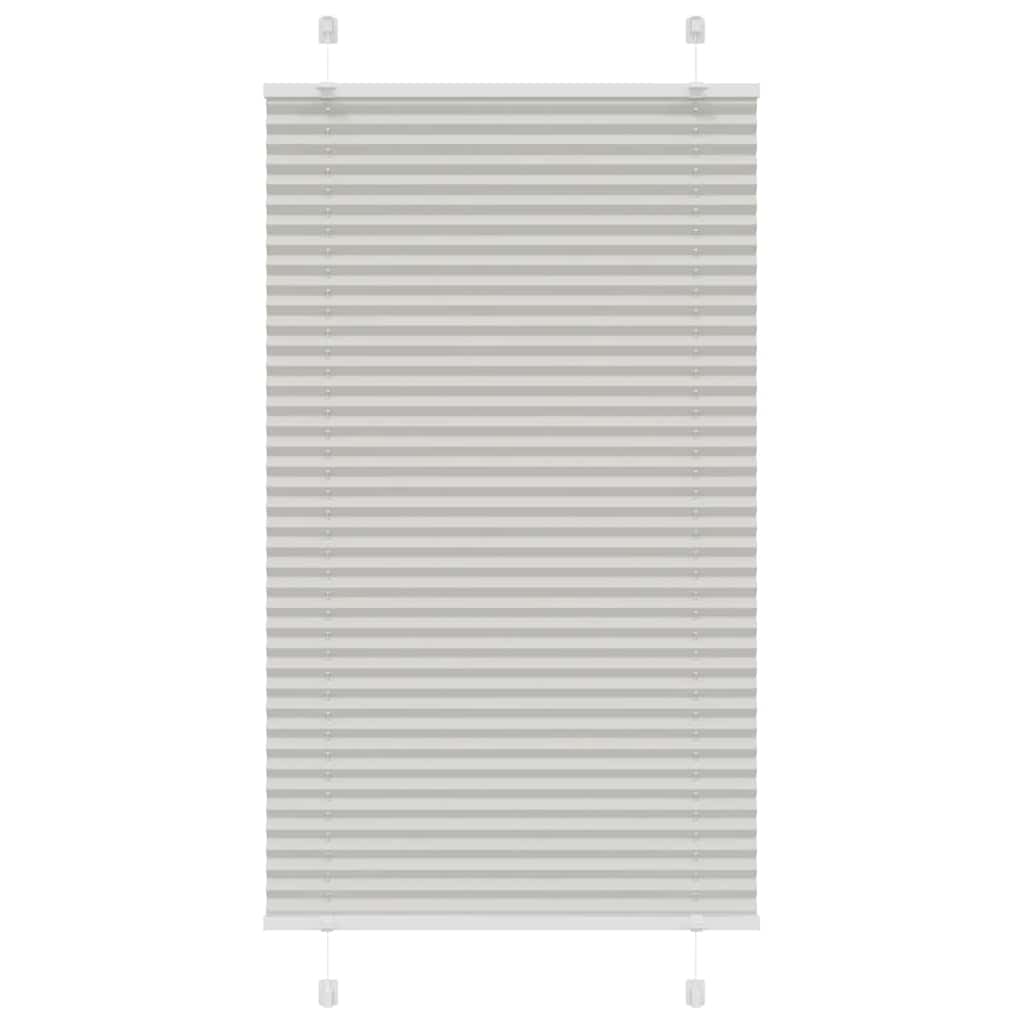 Pleated Blind Light Grey 70x150 cm Fabric Width 69.4 cm Polyester