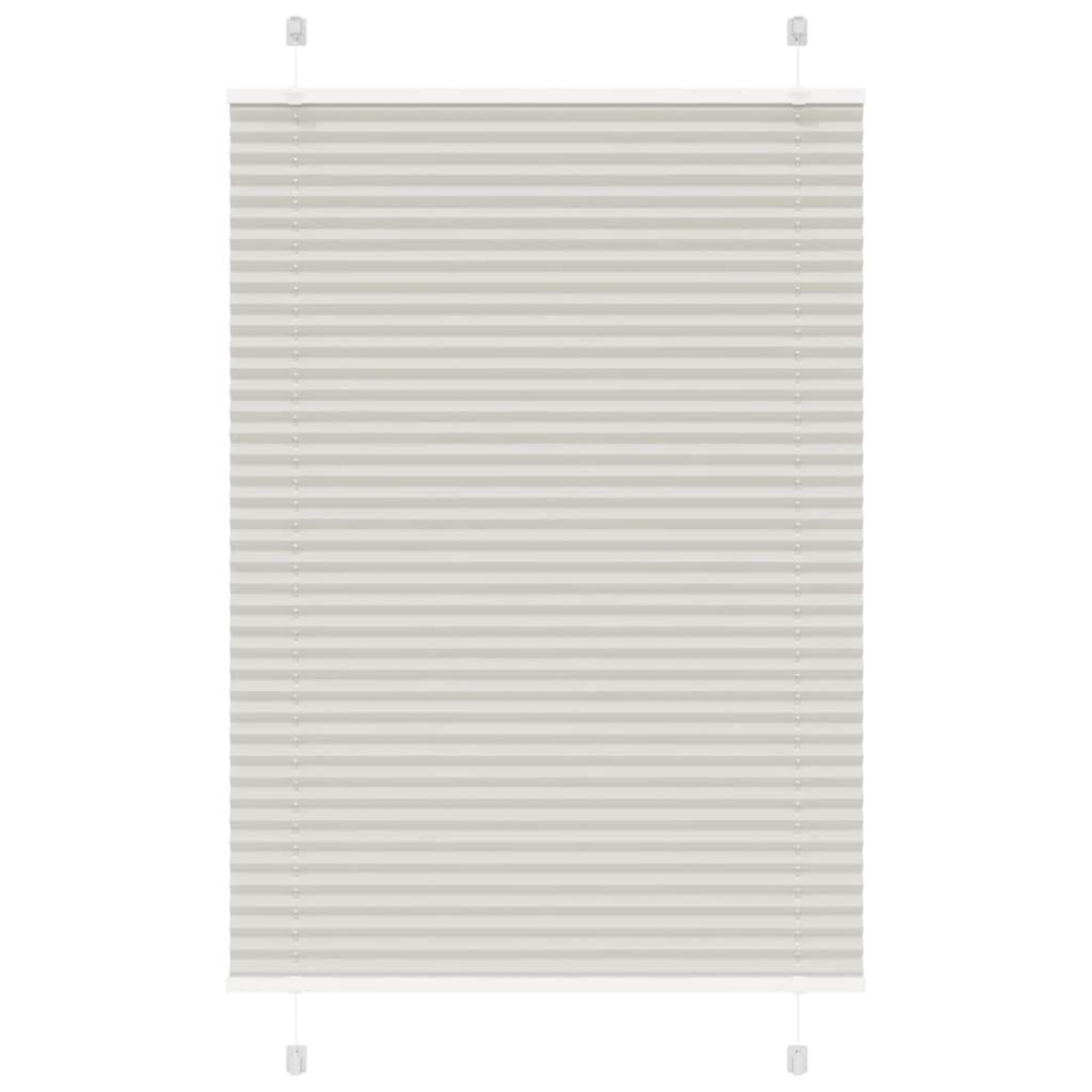 Pleated Blind Light Grey 85x150 cm Fabric Width 84.4 cm Polyester