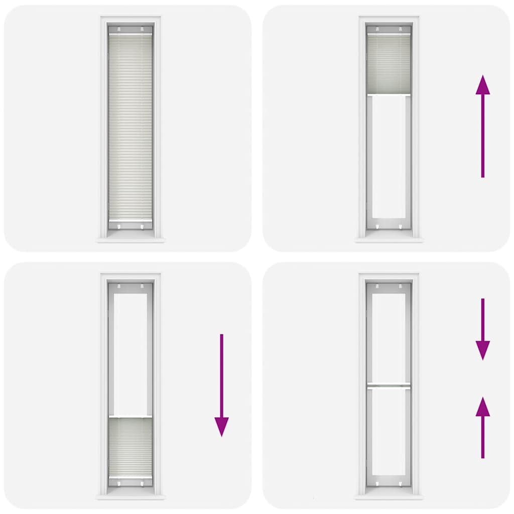 Pleated Blind Light Grey 50x200 cm Fabric Width 49.4 cm Polyester