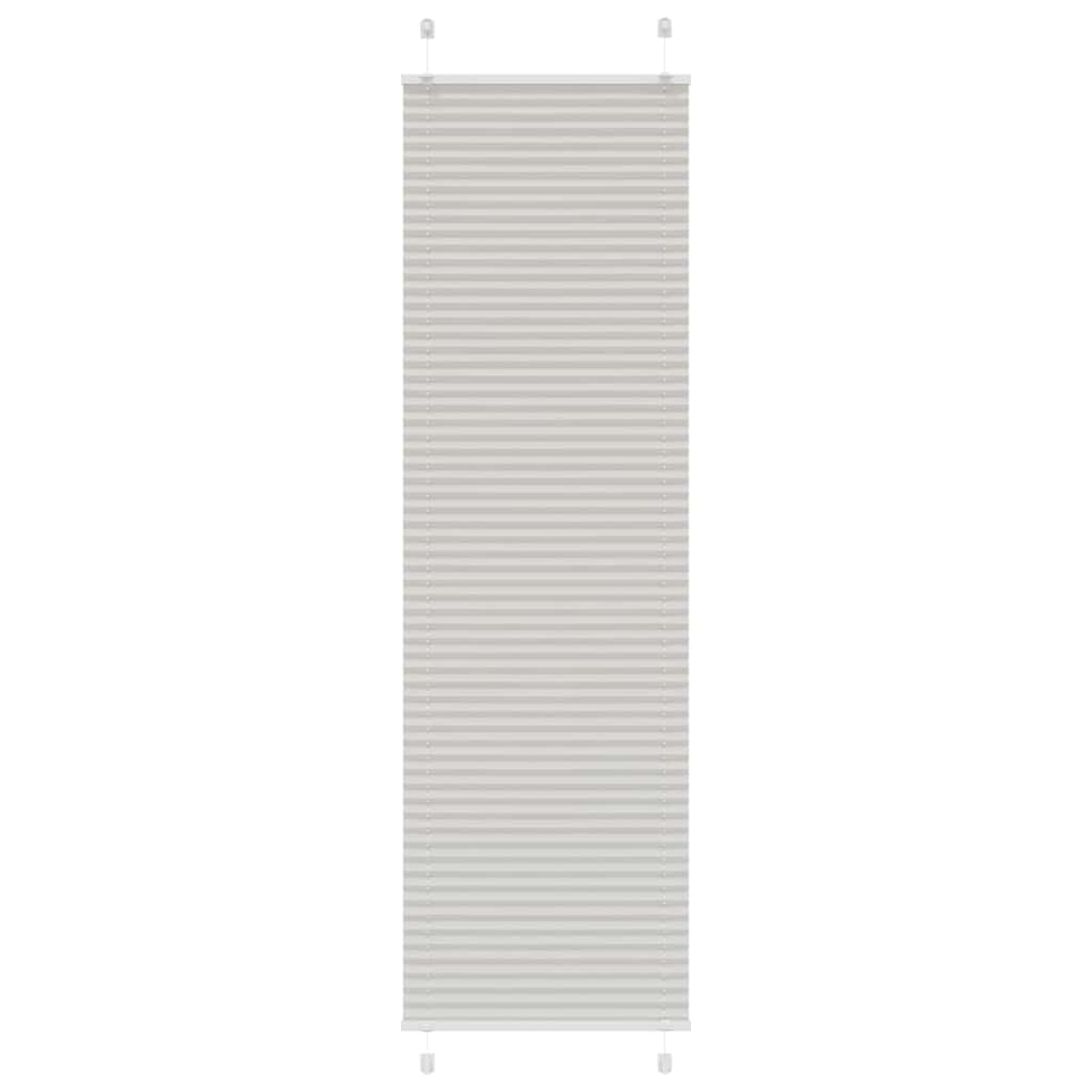 Pleated Blind Light Grey 60x200 cm Fabric Width 59.4 cm Polyester