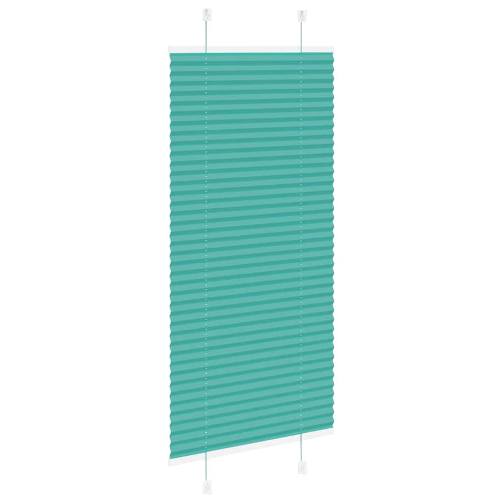 Pleated Blind Petrol Green 65x100 cm Fabric Width 64.4 cm Polyester