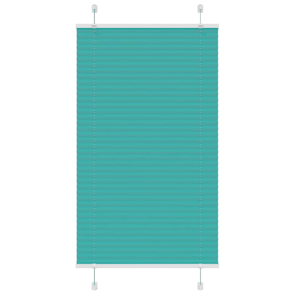 Pleated Blind Petrol Green 80x100 cm Fabric Width 79.4 cm Polyester