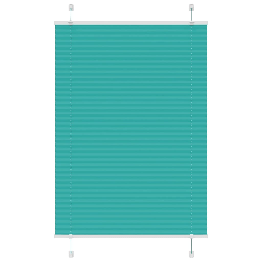 Pleated Blind Petrol Green 100x100 cm Fabric Width 99.4 cm Polyester