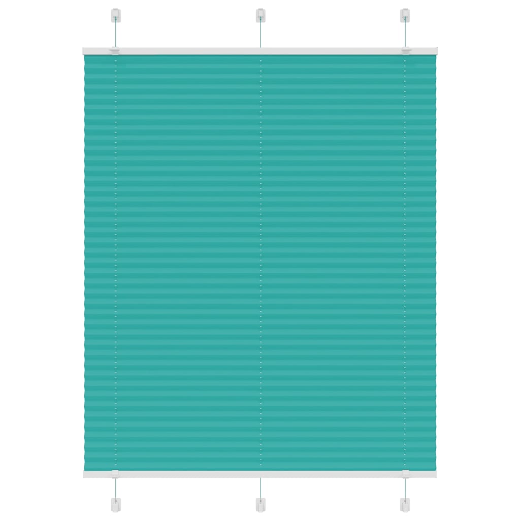 Pleated Blind Petrol Green 110x100 cm Fabric Width 109.4 cm Polyester