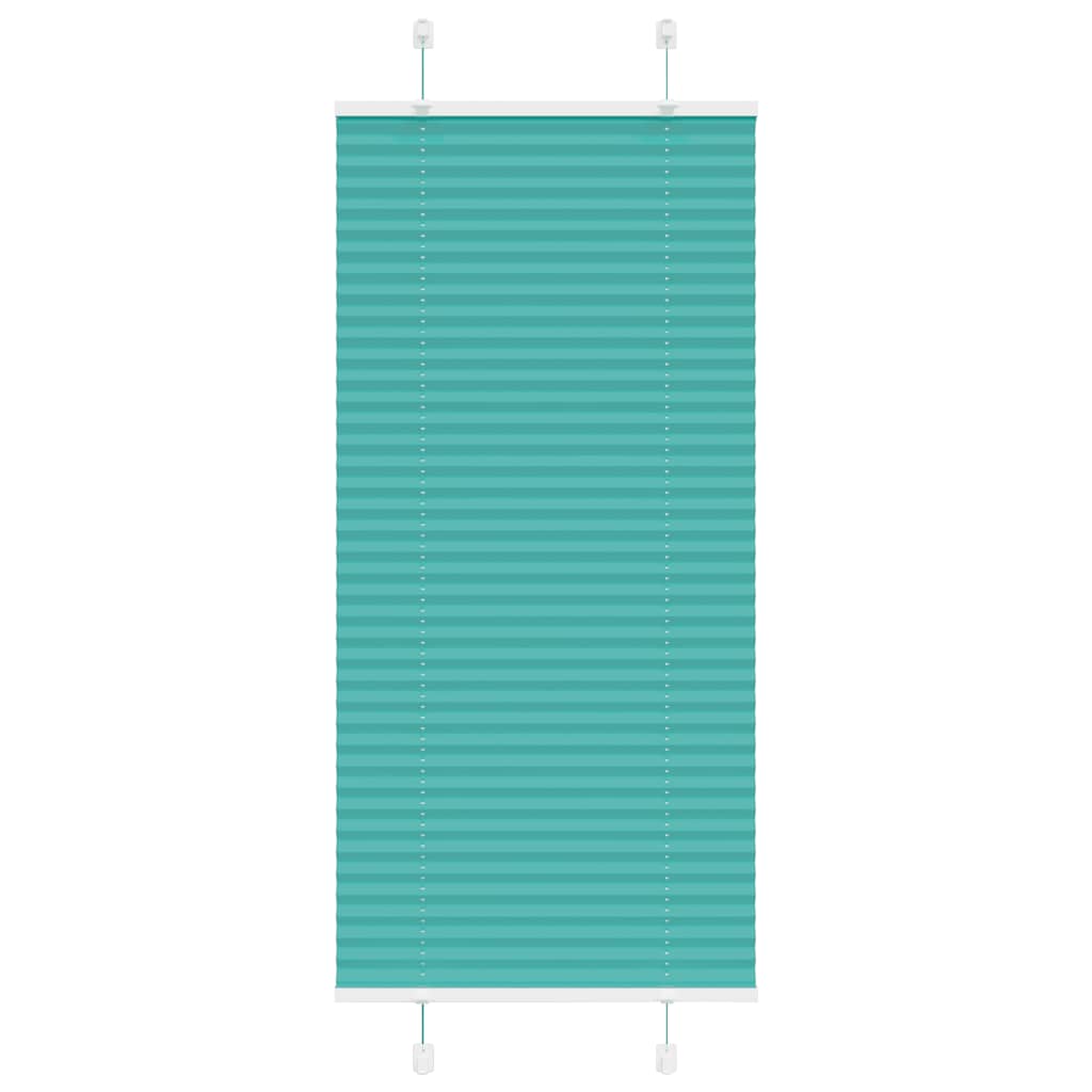 Pleated Blind Petrol Green 65x150 cm Fabric Width 64.4 cm Polyester