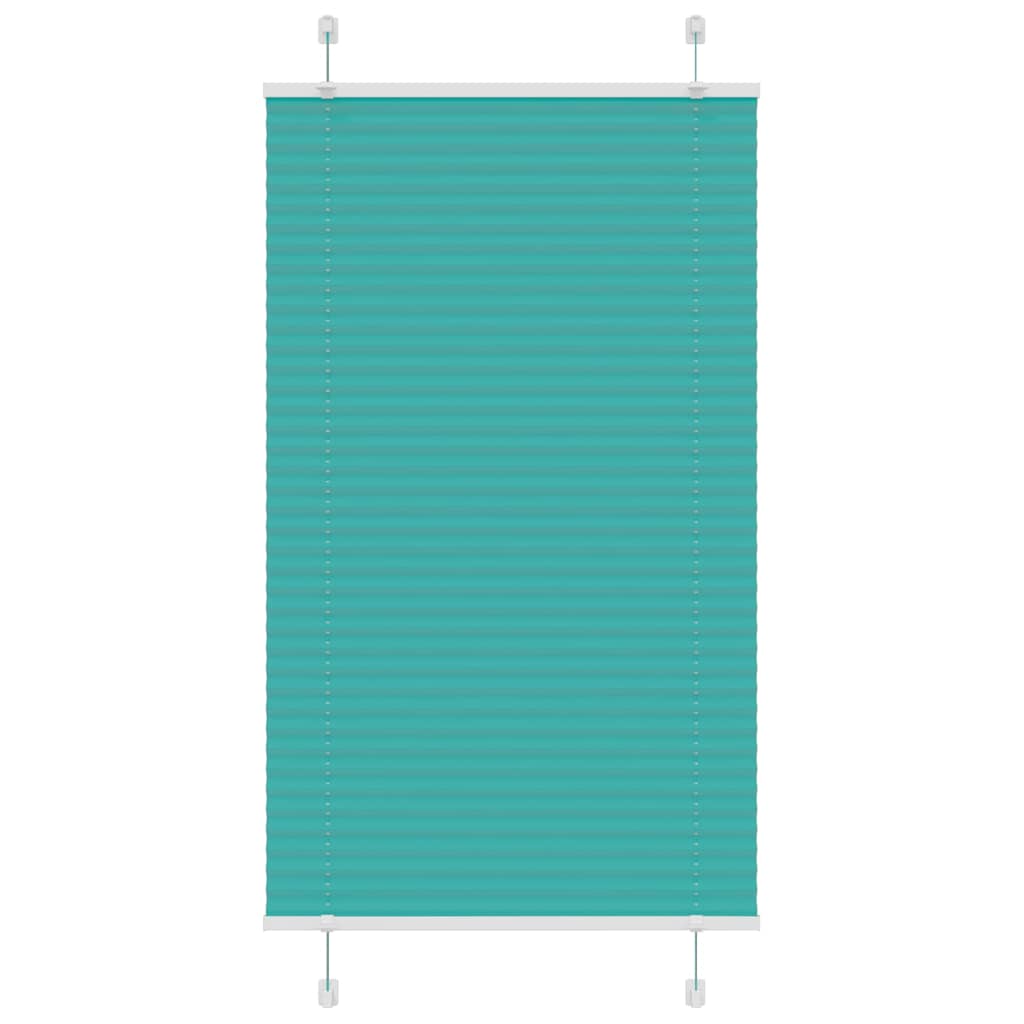 Pleated Blind Petrol Green 75x150 cm Fabric Width 74.4 cm Polyester