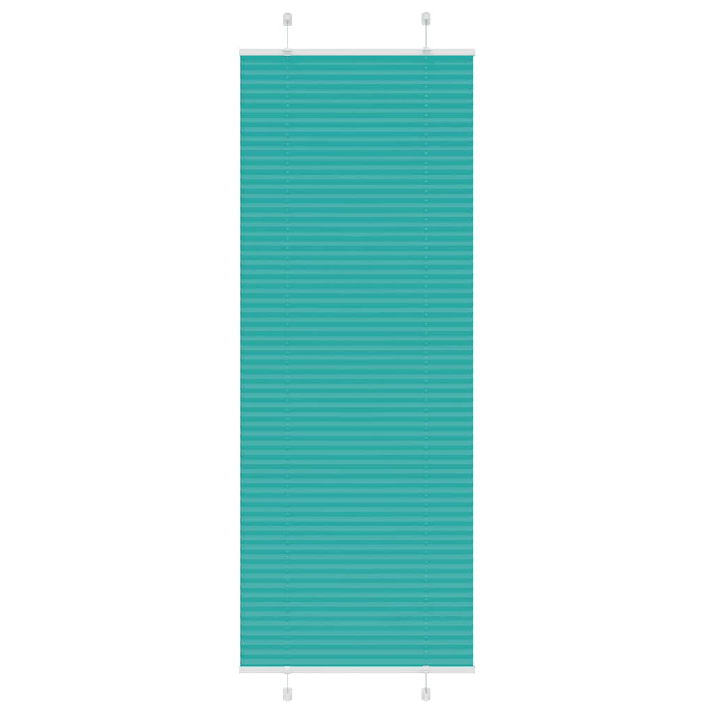 Pleated Blind Petrol Green 80x200 cm Fabric Width 79.4 cm Polyester