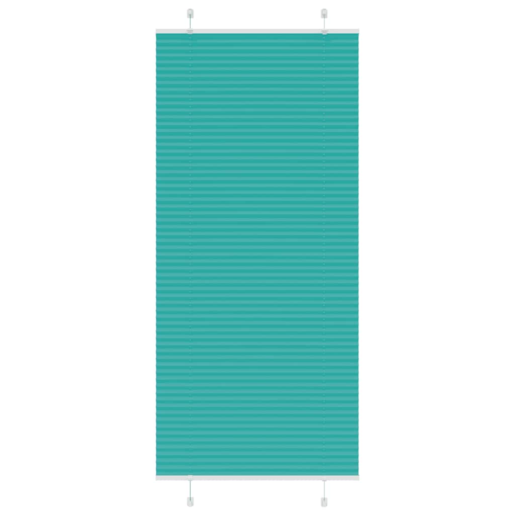 Pleated Blind Petrol Green 85x200 cm Fabric Width 84.4 cm Polyester