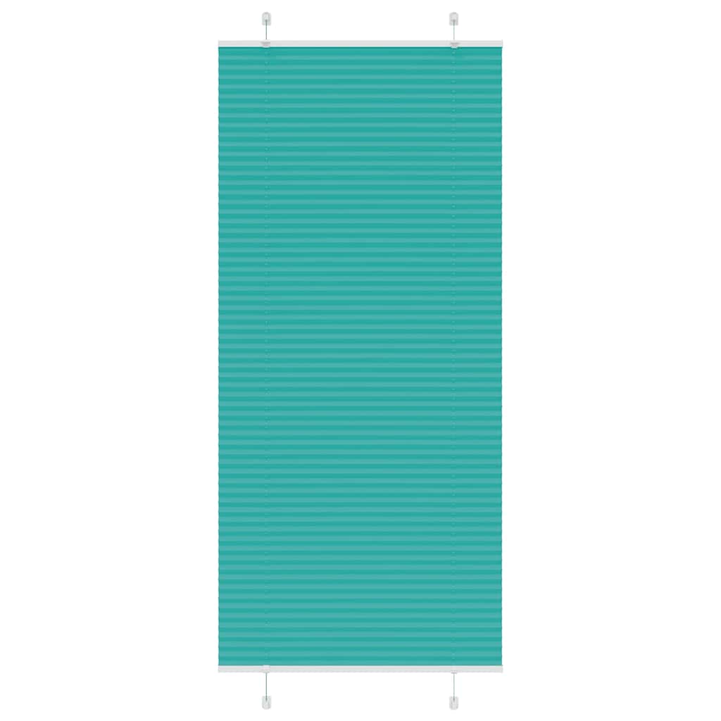 Pleated Blind Petrol Green 90x200 cm Fabric Width 89.4 cm Polyester
