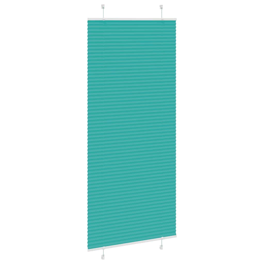 Pleated Blind Petrol Green 90x200 cm Fabric Width 89.4 cm Polyester
