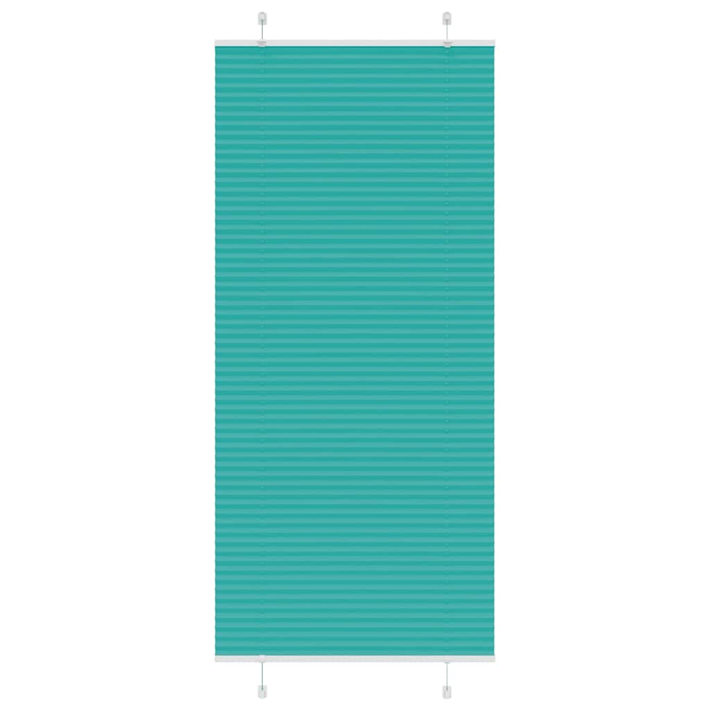 Pleated Blind Petrol Green 100x200 cm Fabric Width 99.4 cm Polyester