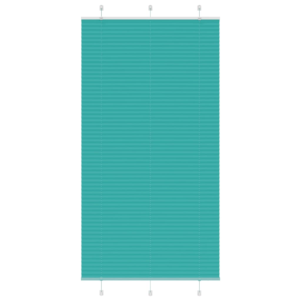 Pleated Blind Petrol Green 110x200 cm Fabric Width 109.4 cm Polyester