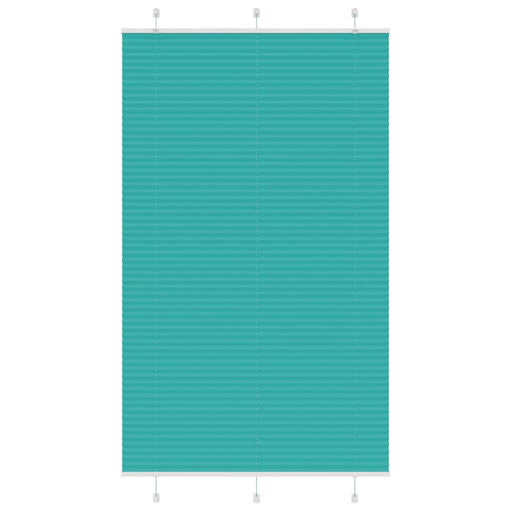 Pleated Blind Petrol Green 120x200 cm Fabric Width 119.4 cm Polyester