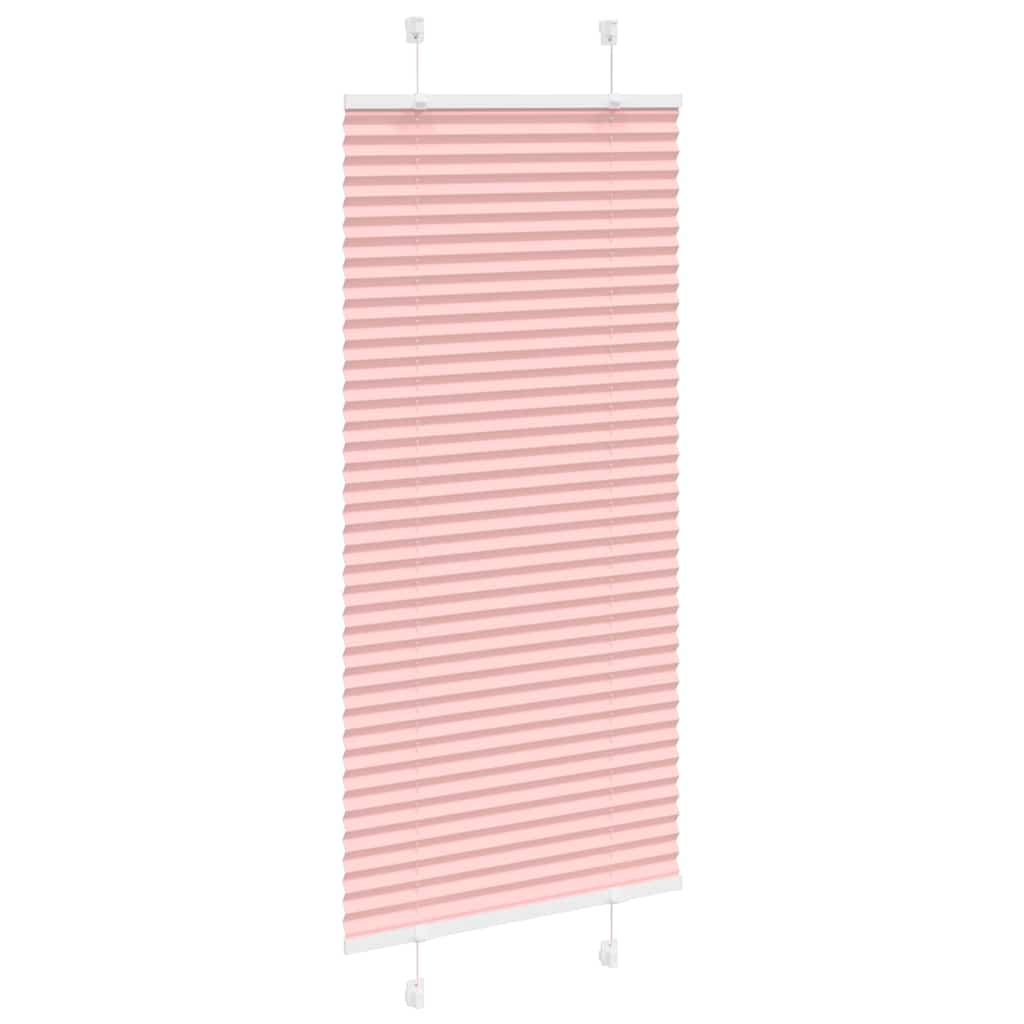 Pleated Blind Pink 55x100 cm Fabric Width 54.4 cm Polyester