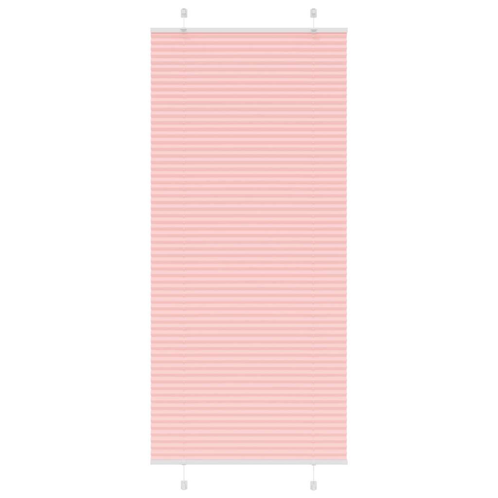 Pleated Blind Pink 95x200 cm Fabric Width 94.4 cm Polyester