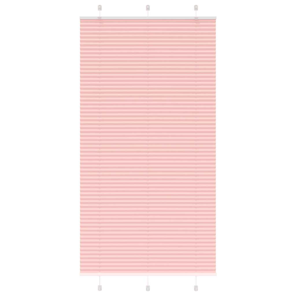 Pleated Blind Pink 105x200 cm Fabric Width 104.4 cm Polyester
