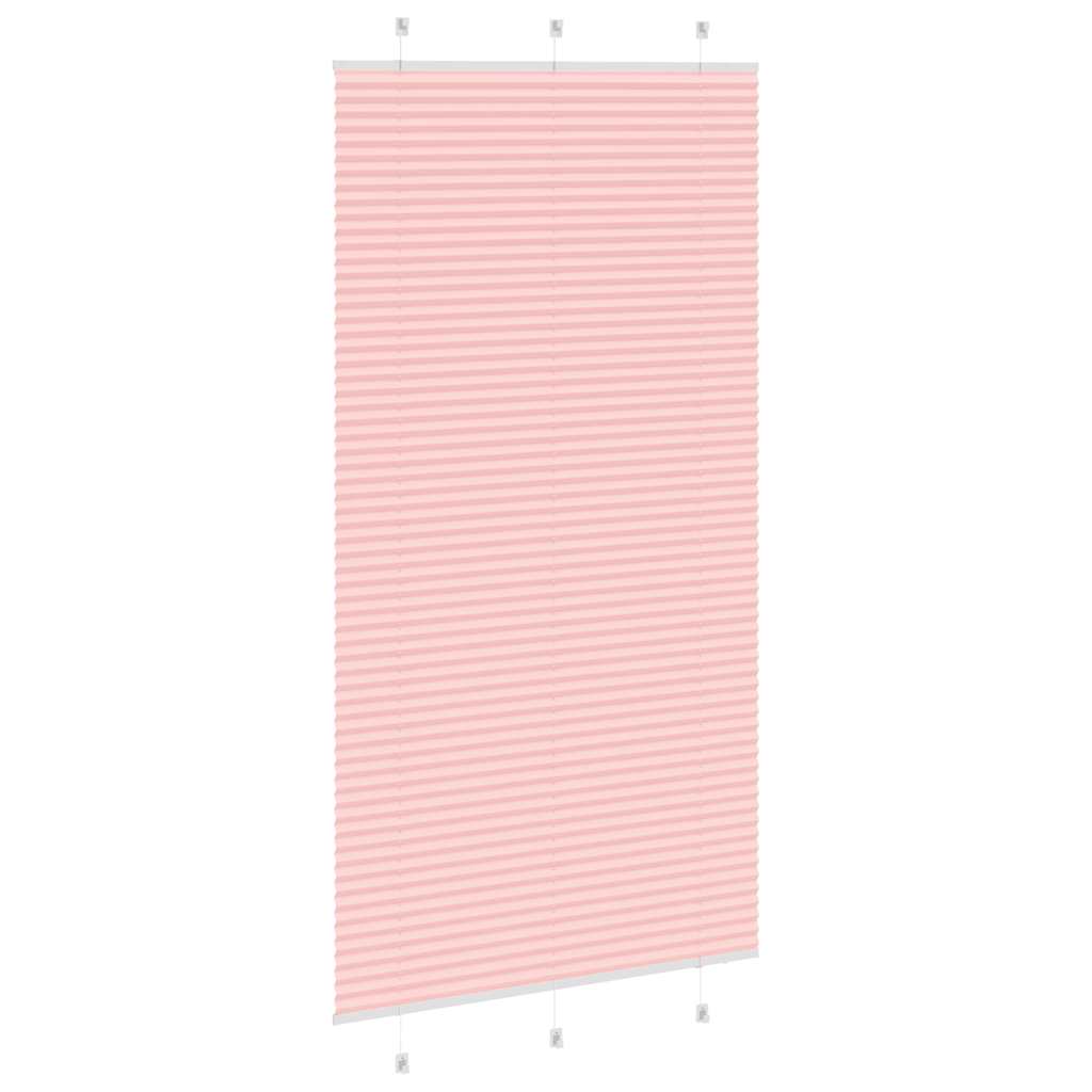 Pleated Blind Pink 105x200 cm Fabric Width 104.4 cm Polyester