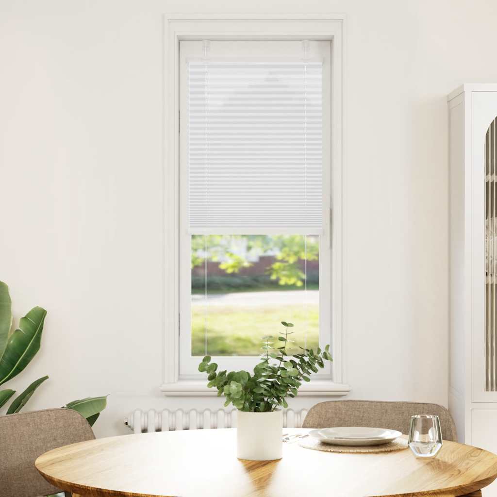 Pleated Blind White 40x100 cm Fabric Width 39.4 cm Polyester