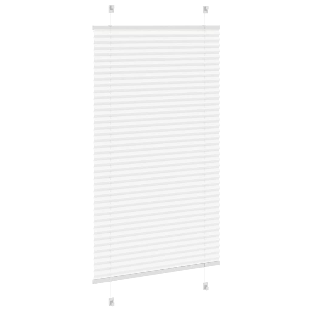 Pleated Blind White 80x100 cm Fabric Width 79.4 cm Polyester