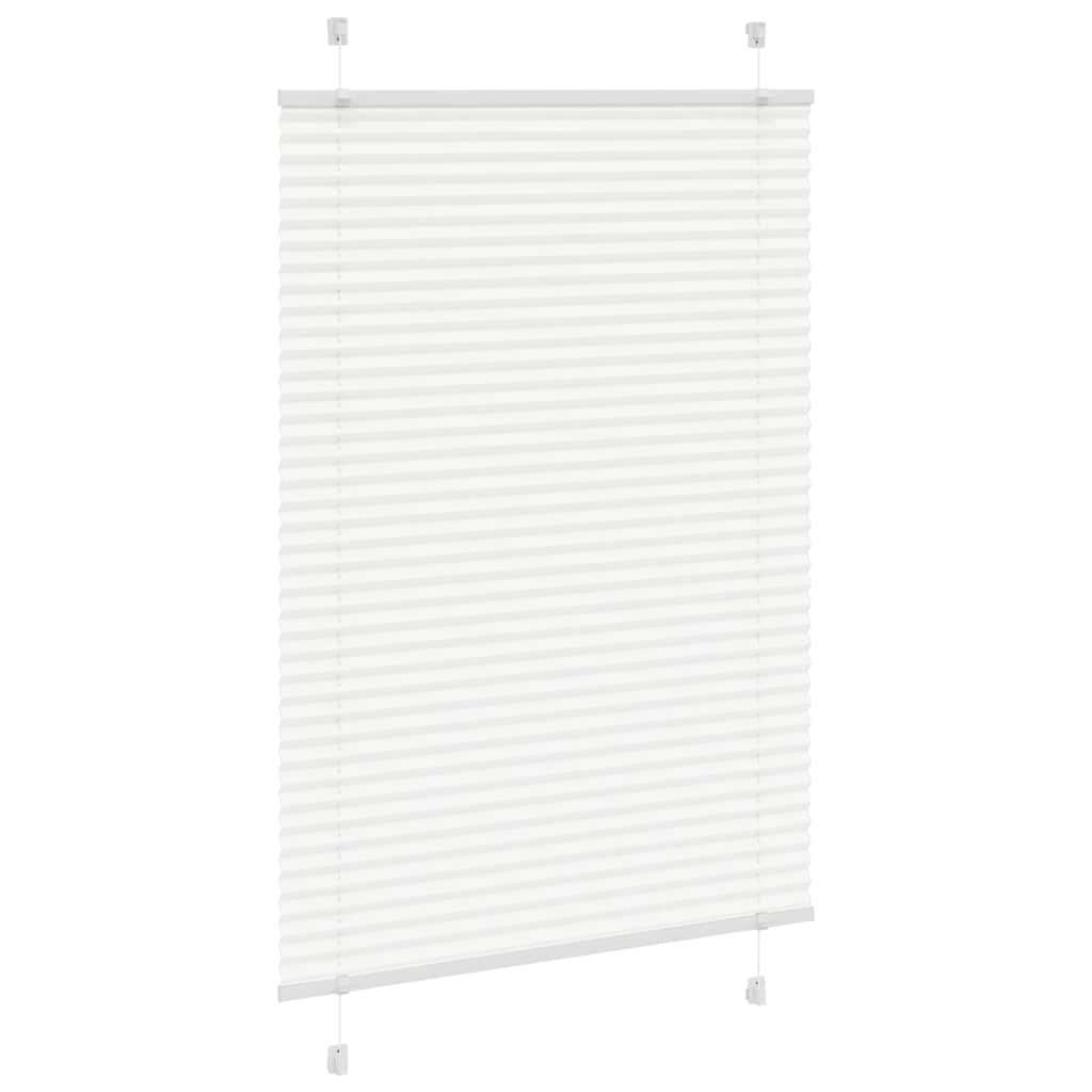Pleated Blind White 85x100 cm Fabric Width 84.4 cm Polyester