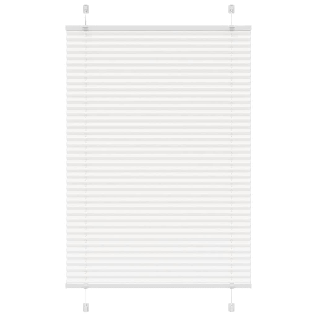 Pleated Blind White 90x100 cm Fabric Width 89.4 cm Polyester