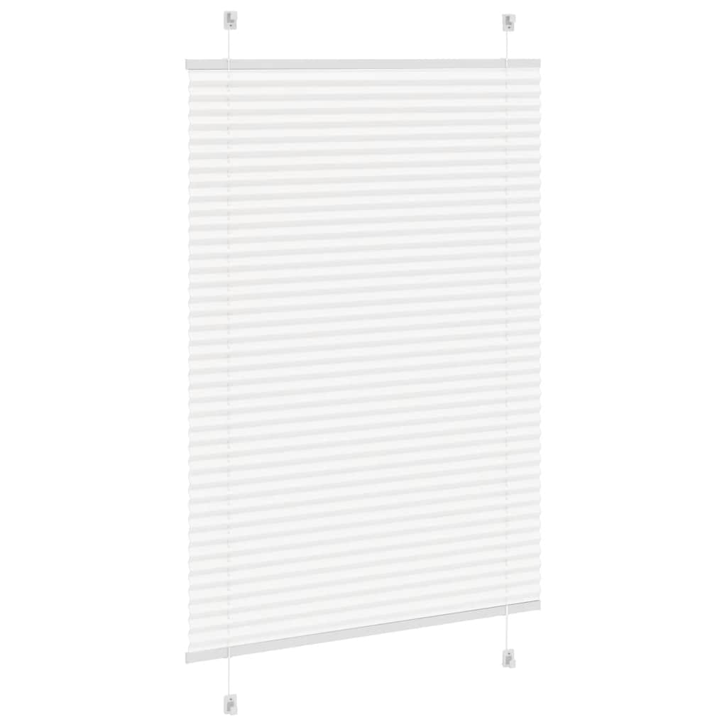 Pleated Blind White 95x100 cm Fabric Width 94.4 cm Polyester